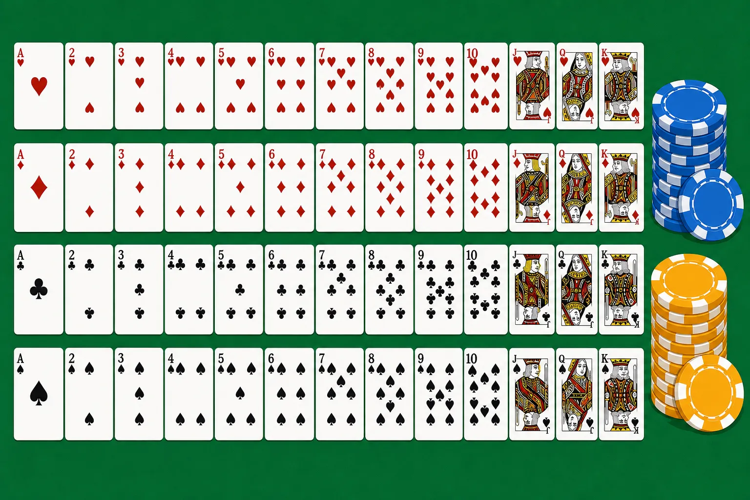 ポーカーで使うカードとは|52枚デッキとキッカーの仕組み